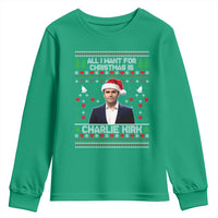 Charlie Kirk Christmas Youth Sweatshirt Freedom Memorial Patriotic Christian Xmas - Wonder Print Shop