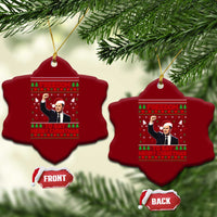Charlie Kirk Xmas Ceramic Ornament Freedom To Say Merry Xmas - Wonder Print Shop