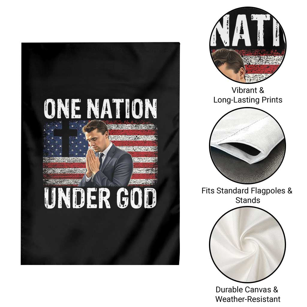 Charlie Kirk Christian Garden Flag One Nation Under God Patriotic Faith - Wonder Print Shop