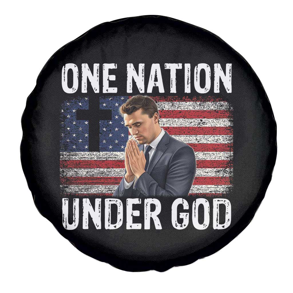 Charlie Kirk Christian Spare Tire Cover One Nation Under God Patriotic Faith - Wonder Print Shop