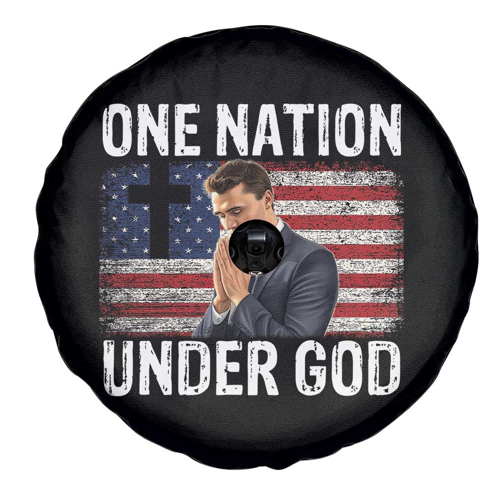 Charlie Kirk Christian Spare Tire Cover One Nation Under God Patriotic Faith - Wonder Print Shop