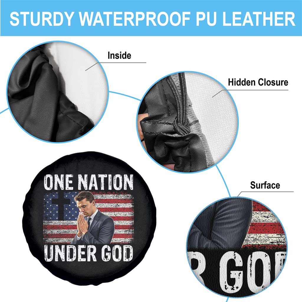 Charlie Kirk Christian Spare Tire Cover One Nation Under God Patriotic Faith - Wonder Print Shop