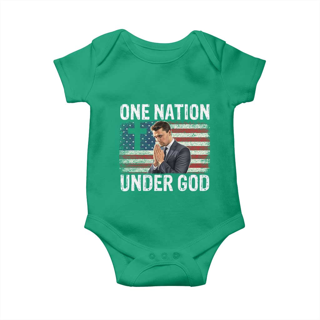 Charlie Kirk Christian Baby Onesie One Nation Under God Patriotic Faith - Wonder Print Shop