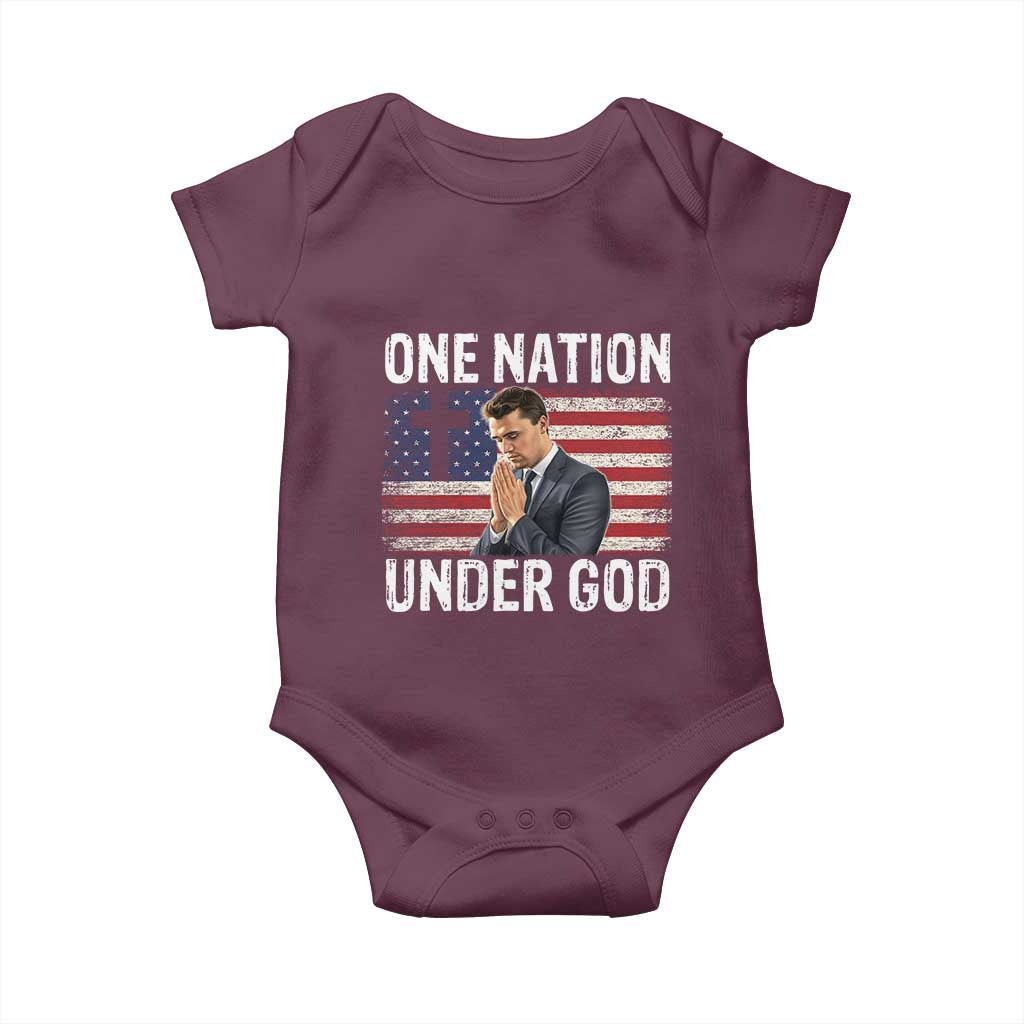 Charlie Kirk Christian Baby Onesie One Nation Under God Patriotic Faith - Wonder Print Shop