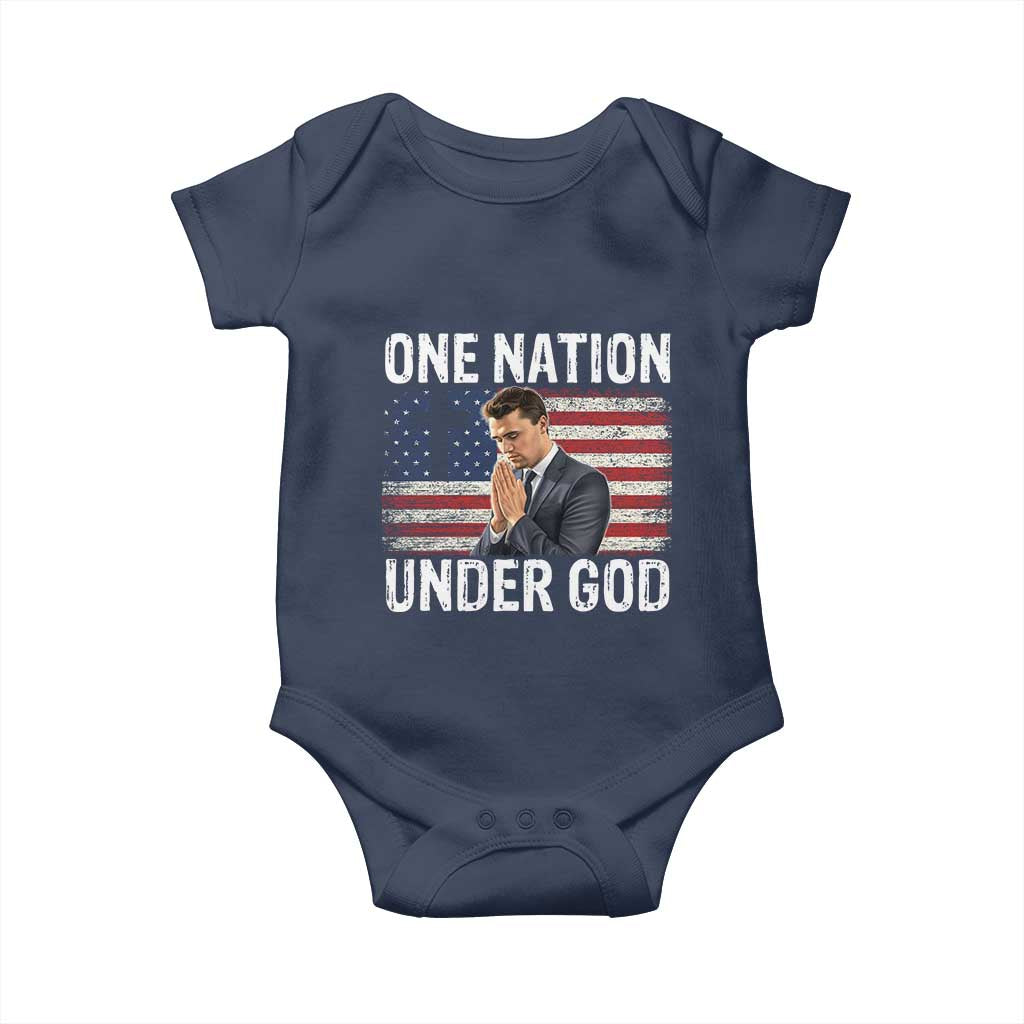 Charlie Kirk Christian Baby Onesie One Nation Under God Patriotic Faith - Wonder Print Shop