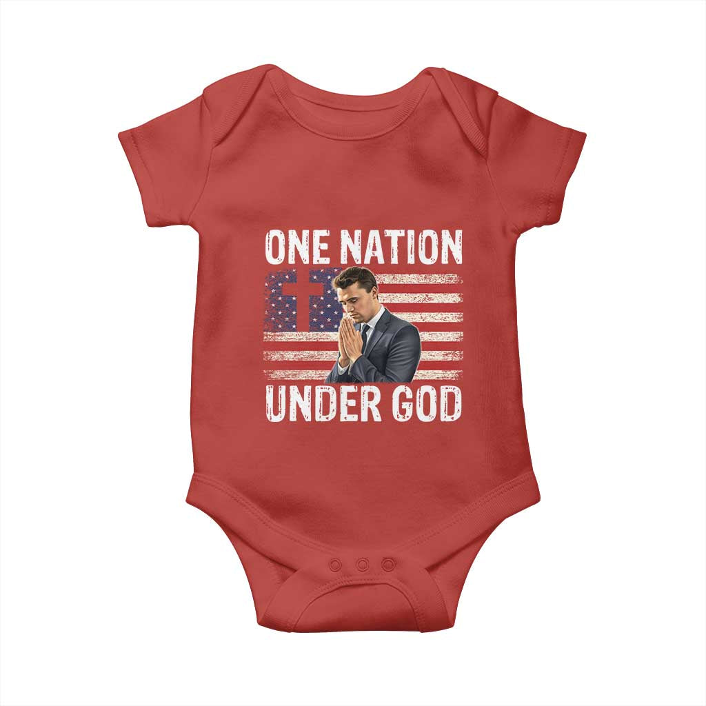 Charlie Kirk Christian Baby Onesie One Nation Under God Patriotic Faith - Wonder Print Shop