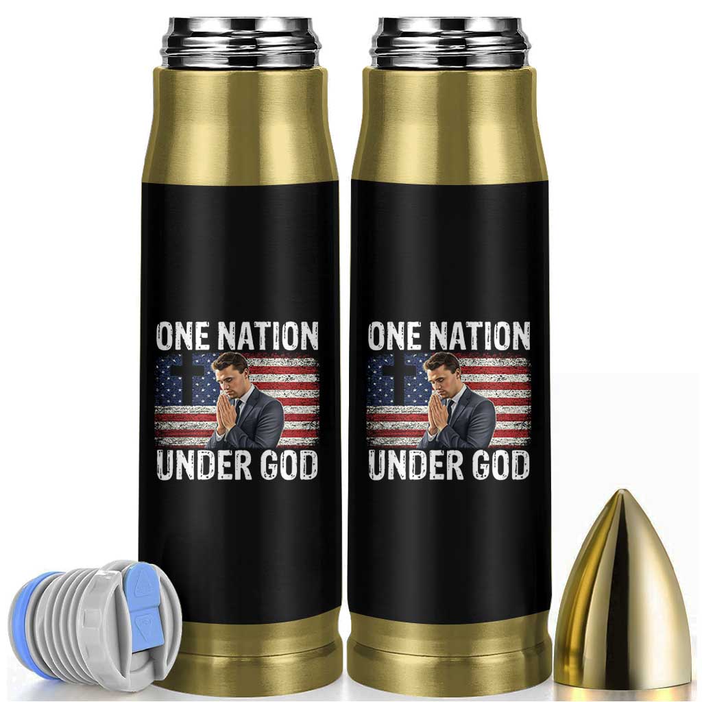 Charlie Kirk Christian Bullet Tumbler One Nation Under God Patriotic Faith - Wonder Print Shop