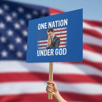 Charlie Kirk Christian Protest Sign One Nation Under God Patriotic Faith - Wonder Print Shop