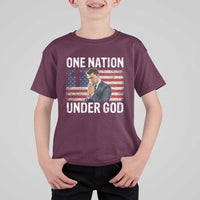 Charlie Kirk Christian T Shirt For Kid One Nation Under God Patriotic Faith - Wonder Print Shop
