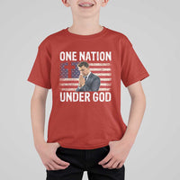 Charlie Kirk Christian T Shirt For Kid One Nation Under God Patriotic Faith - Wonder Print Shop