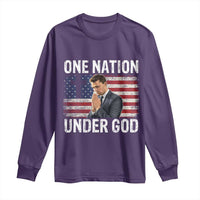 Charlie Kirk Christian Long Sleeve Shirt One Nation Under God Patriotic Faith - Wonder Print Shop