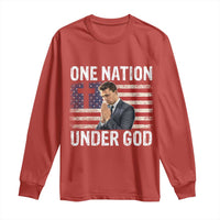 Charlie Kirk Christian Long Sleeve Shirt One Nation Under God Patriotic Faith - Wonder Print Shop