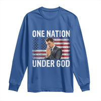Charlie Kirk Christian Long Sleeve Shirt One Nation Under God Patriotic Faith - Wonder Print Shop