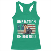 Charlie Kirk Christian Racerback Tank Top One Nation Under God Patriotic Faith - Wonder Print Shop