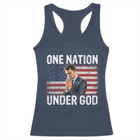 Charlie Kirk Christian Racerback Tank Top One Nation Under God Patriotic Faith - Wonder Print Shop