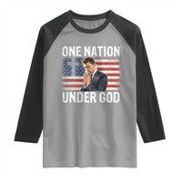 Charlie Kirk Christian Raglan Shirt One Nation Under God Patriotic Faith - Wonder Print Shop