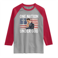 Charlie Kirk Christian Raglan Shirt One Nation Under God Patriotic Faith - Wonder Print Shop