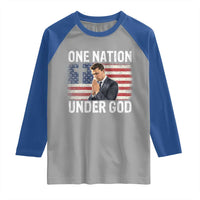 Charlie Kirk Christian Raglan Shirt One Nation Under God Patriotic Faith - Wonder Print Shop