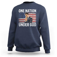 Charlie Kirk Christian Sweatshirt One Nation Under God Patriotic Faith - Wonder Print Shop