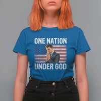 Charlie Kirk Christian T Shirt For Women One Nation Under God Patriotic Faith - Wonder Print Shop