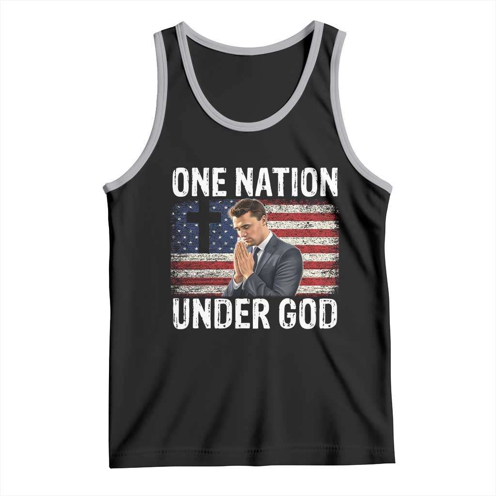 Charlie Kirk Christian Tank Top One Nation Under God Patriotic Faith - Wonder Print Shop