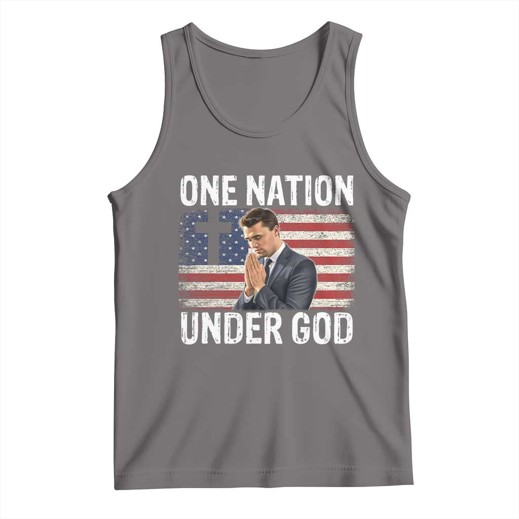 Charlie Kirk Christian Tank Top One Nation Under God Patriotic Faith - Wonder Print Shop