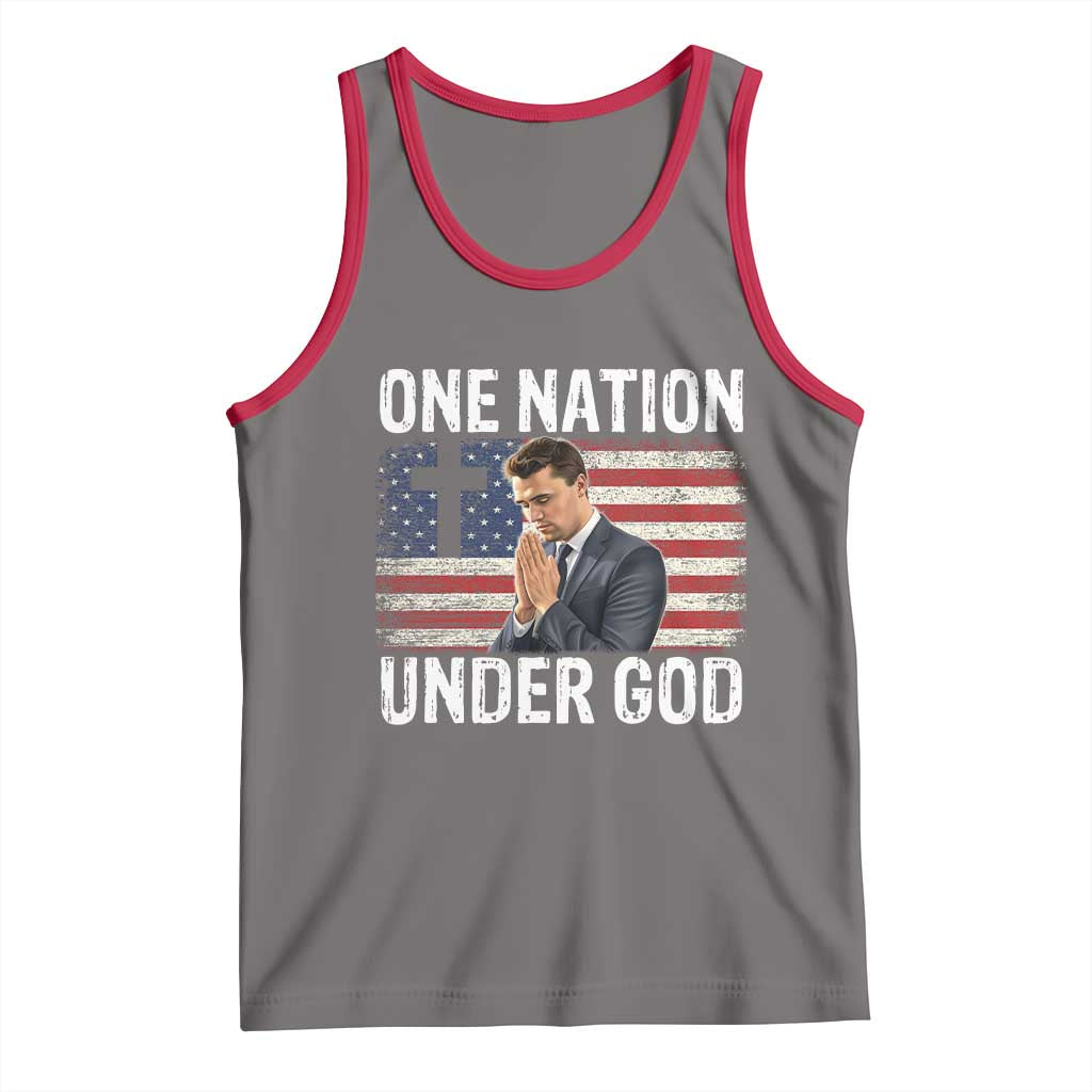 Charlie Kirk Christian Tank Top One Nation Under God Patriotic Faith - Wonder Print Shop