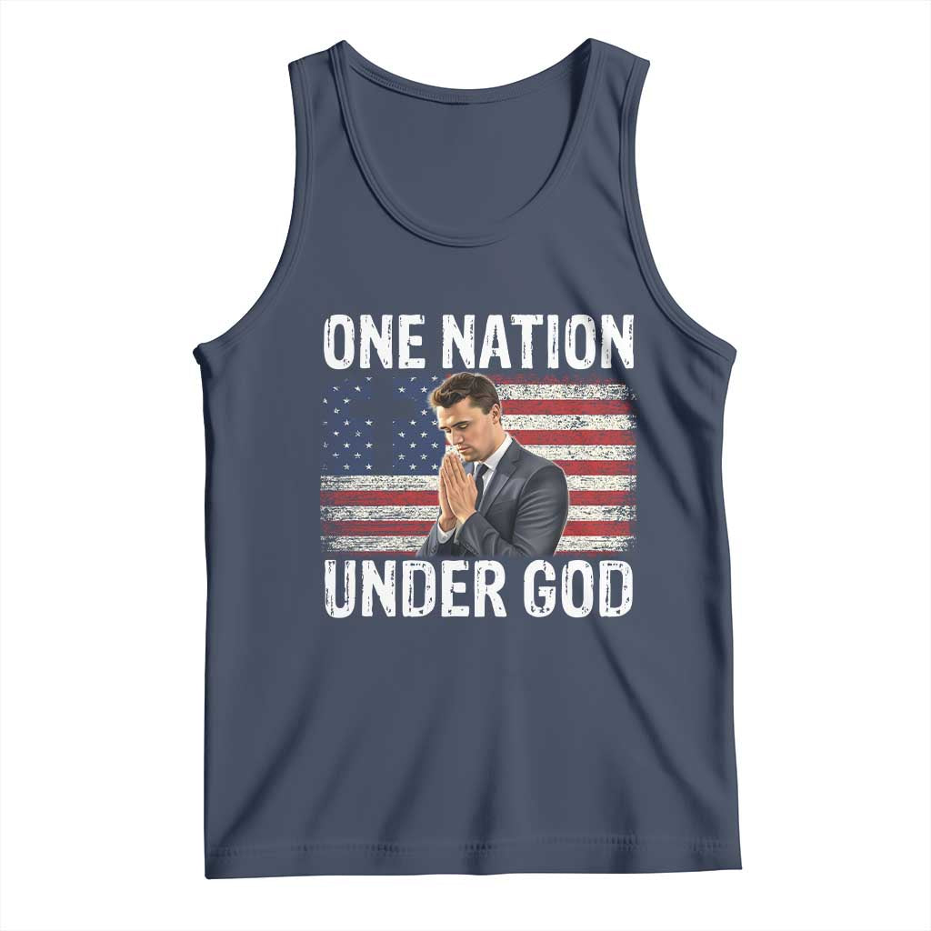 Charlie Kirk Christian Tank Top One Nation Under God Patriotic Faith - Wonder Print Shop