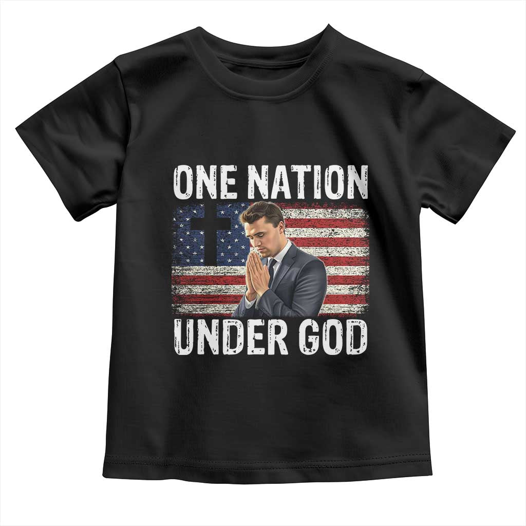 Charlie Kirk Christian Toddler T Shirt One Nation Under God Patriotic Faith - Wonder Print Shop