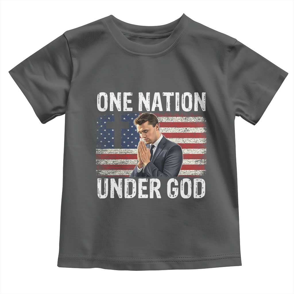 Charlie Kirk Christian Toddler T Shirt One Nation Under God Patriotic Faith - Wonder Print Shop