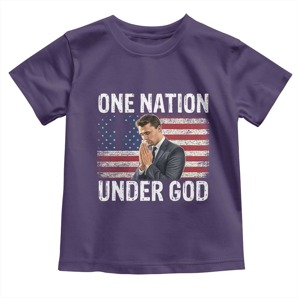 Charlie Kirk Christian Toddler T Shirt One Nation Under God Patriotic Faith - Wonder Print Shop