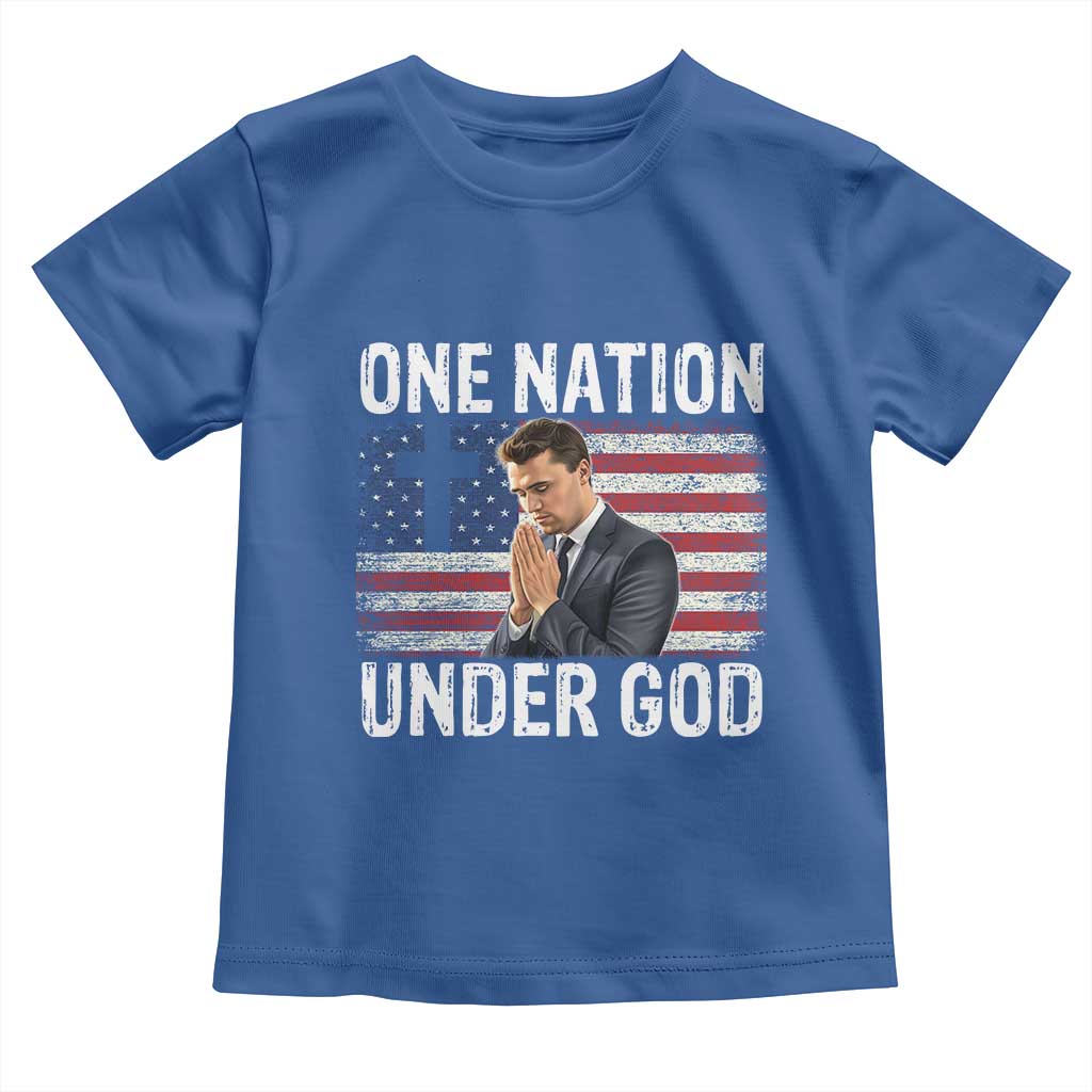 Charlie Kirk Christian Toddler T Shirt One Nation Under God Patriotic Faith - Wonder Print Shop