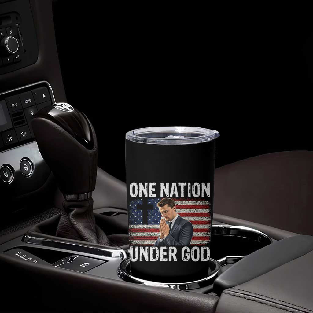 Charlie Kirk Christian Tumbler Cup One Nation Under God Patriotic Faith - Wonder Print Shop