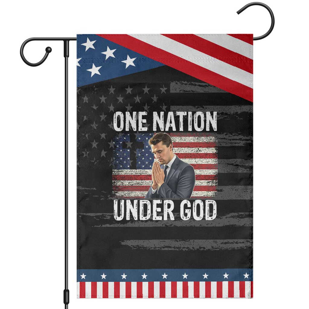 Charlie Kirk Christian Garden Flag One Nation Under God Patriotic Faith