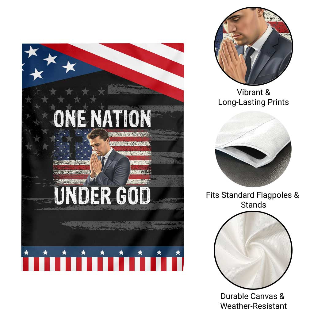 Charlie Kirk Christian Garden Flag One Nation Under God Patriotic Faith