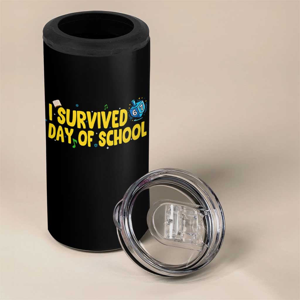 67 Six Seven Meme 4 in 1 Can Cooler Tumbler Funny Hanukkah School Days - Wonder Print Shop