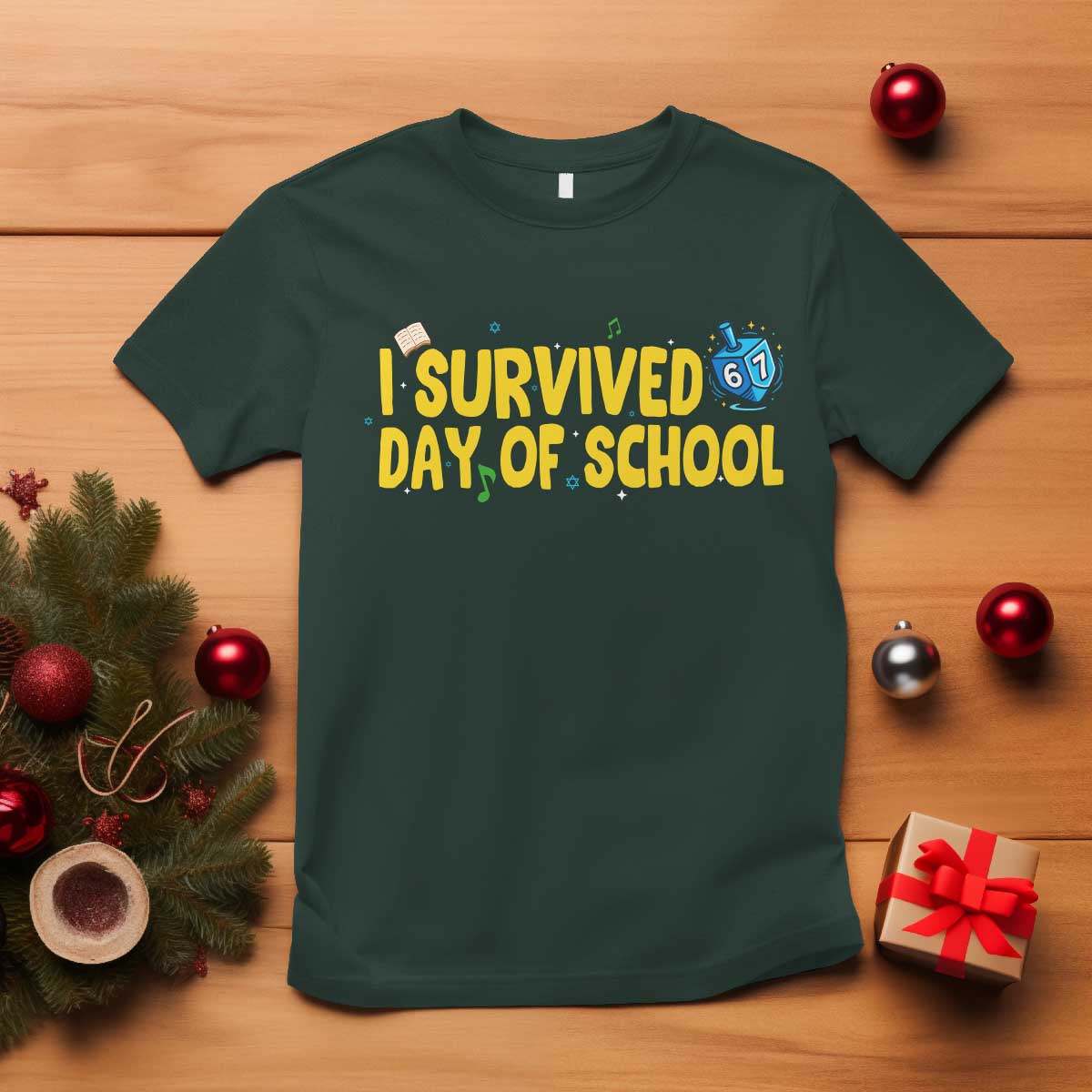 67 Six Seven Meme T Shirt Funny Hanukkah School Days - Wonder Print Shop
