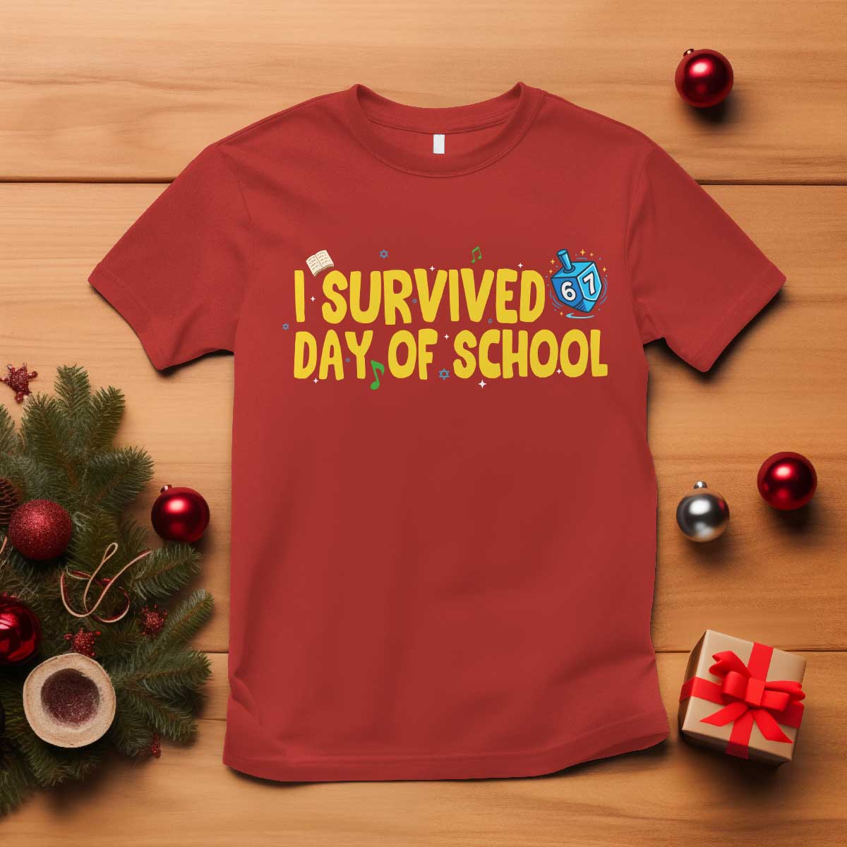 67 Six Seven Meme T Shirt Funny Hanukkah School Days - Wonder Print Shop