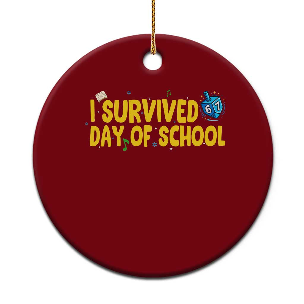 67 Six Seven Meme Ceramic Ornament Funny Hanukkah School Days - Wonder Print Shop