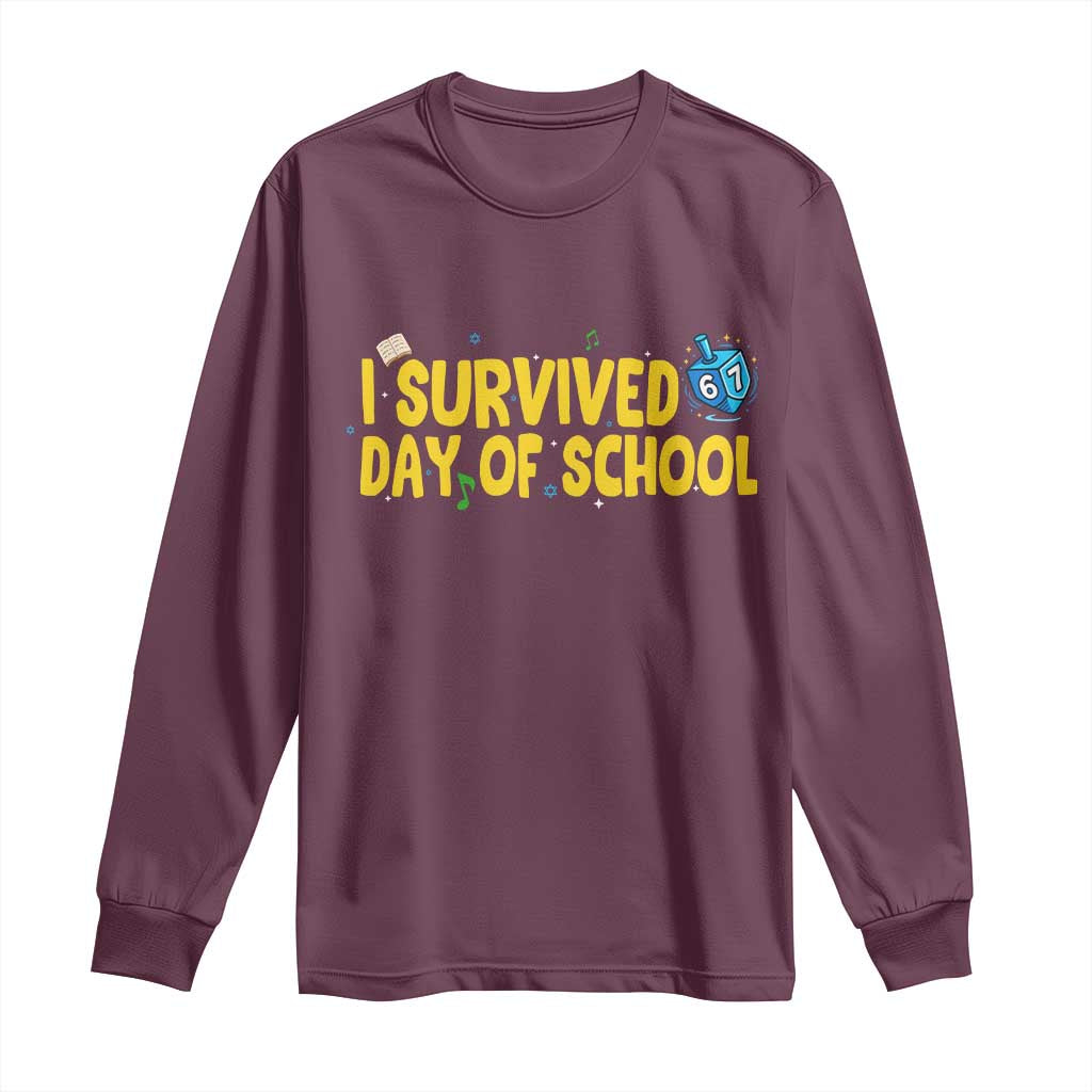 67 Six Seven Meme Long Sleeve Shirt Funny Hanukkah School Days - Wonder Print Shop