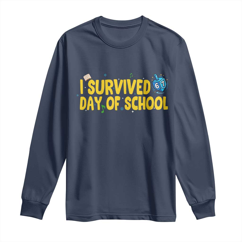 67 Six Seven Meme Long Sleeve Shirt Funny Hanukkah School Days - Wonder Print Shop