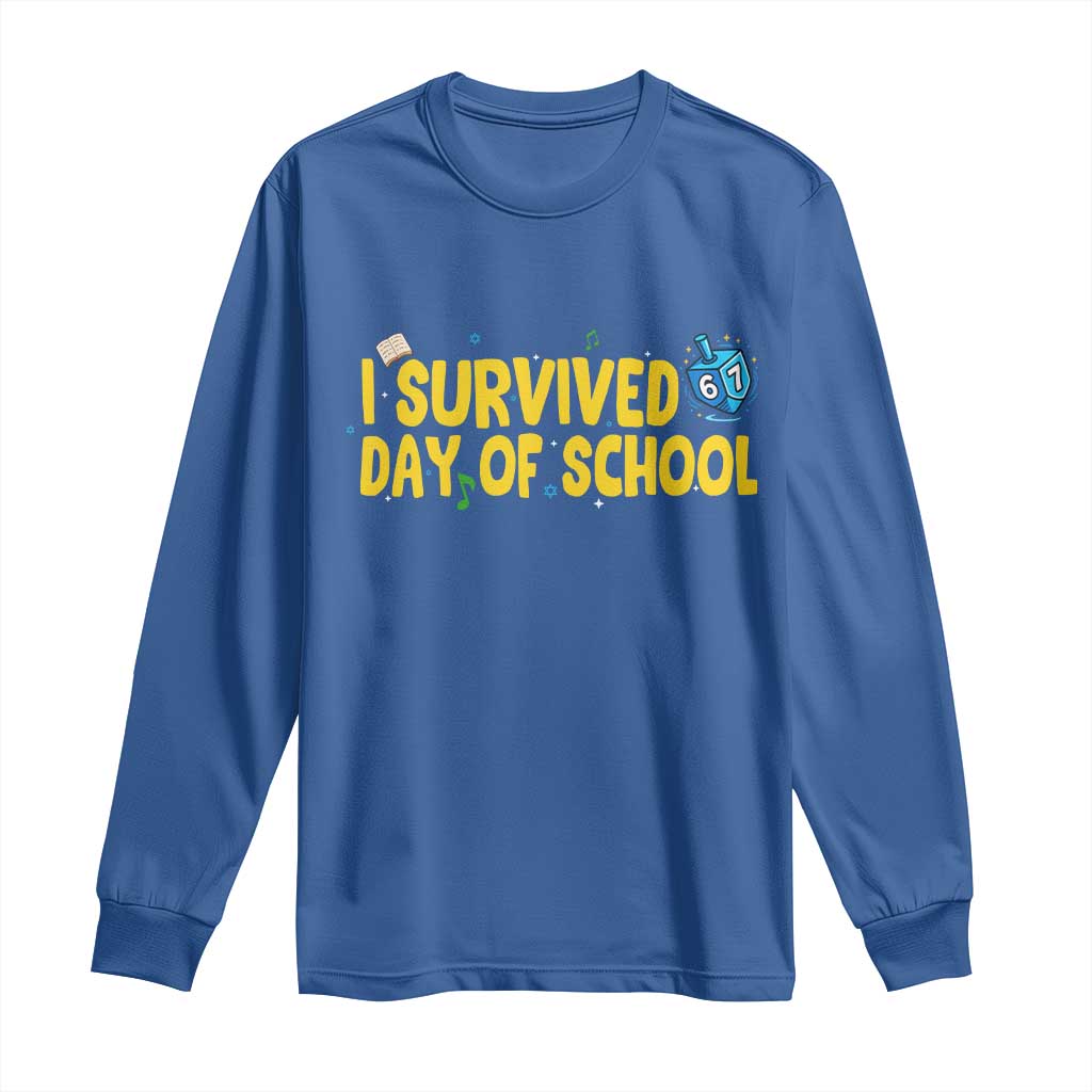 67 Six Seven Meme Long Sleeve Shirt Funny Hanukkah School Days - Wonder Print Shop