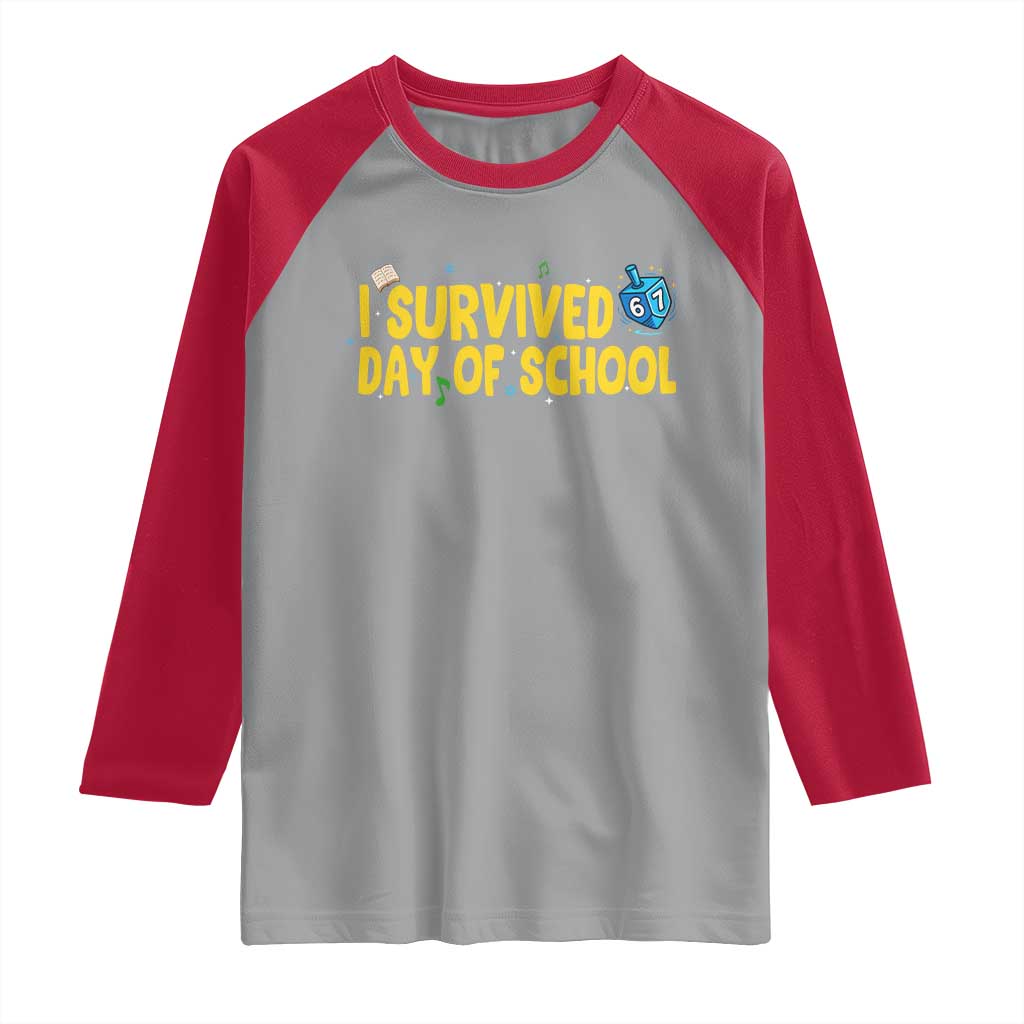67 Six Seven Meme Raglan Shirt Funny Hanukkah School Days - Wonder Print Shop