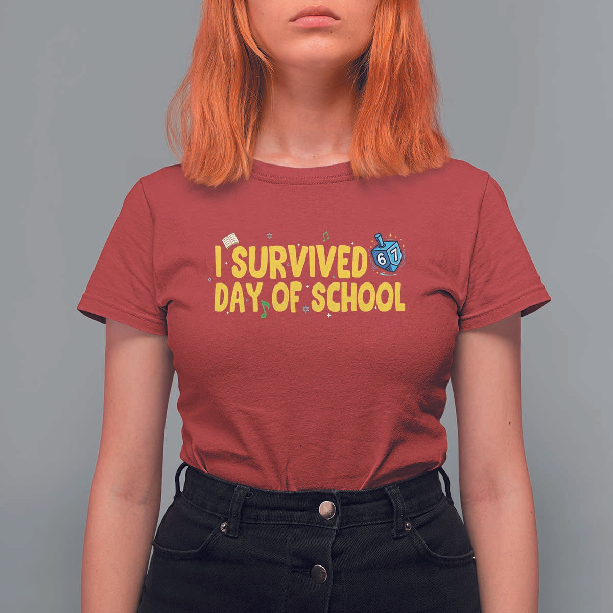 67 Six Seven Meme T Shirt For Women Funny Hanukkah School Days - Wonder Print Shop