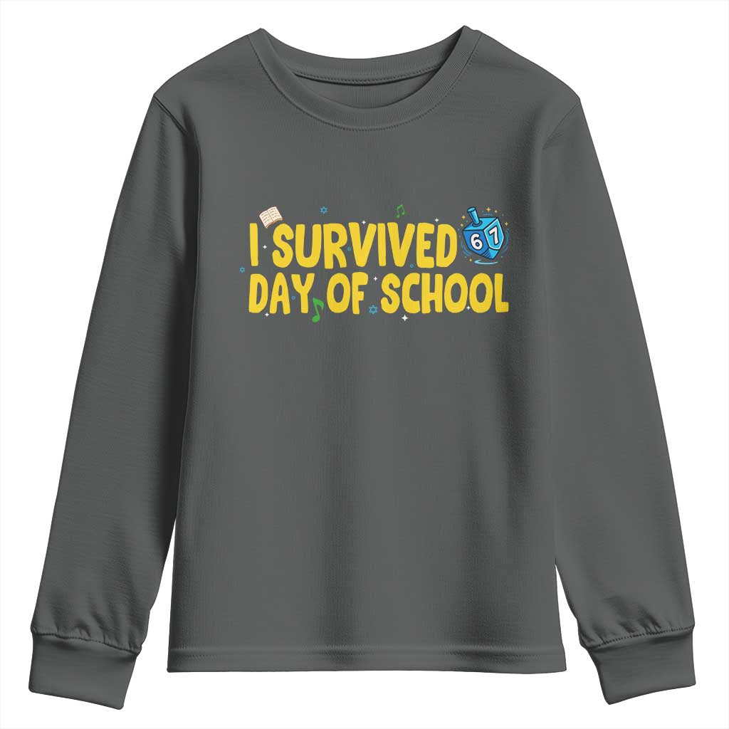 67 Six Seven Meme Youth Sweatshirt Funny Hanukkah School Days - Wonder Print Shop
