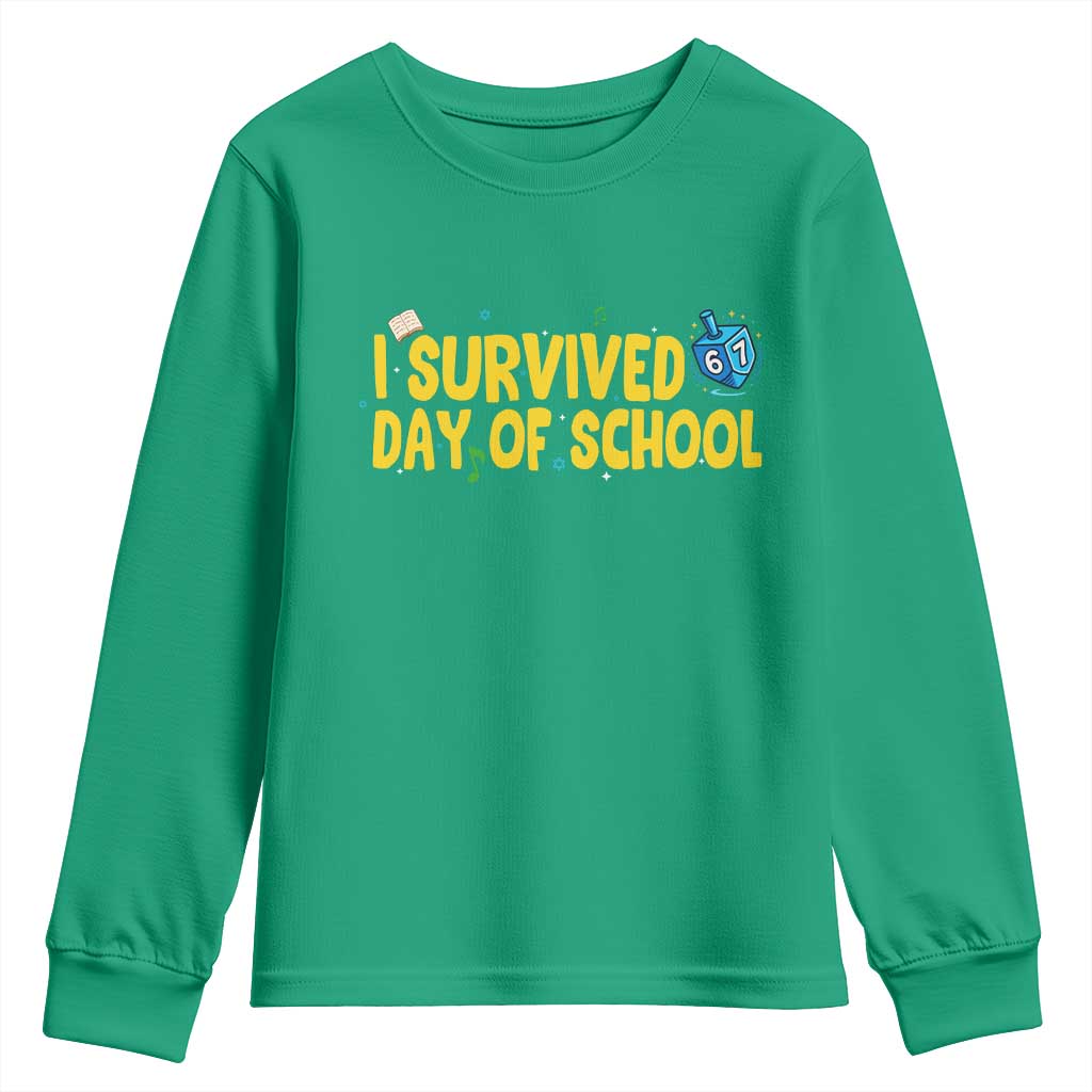 67 Six Seven Meme Youth Sweatshirt Funny Hanukkah School Days - Wonder Print Shop