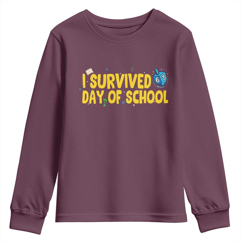 67 Six Seven Meme Youth Sweatshirt Funny Hanukkah School Days - Wonder Print Shop