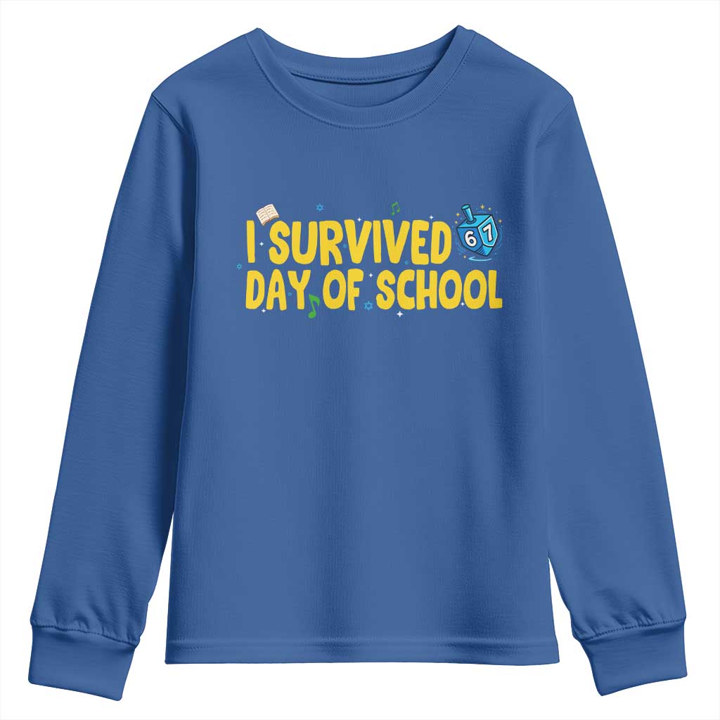 67 Six Seven Meme Youth Sweatshirt Funny Hanukkah School Days - Wonder Print Shop