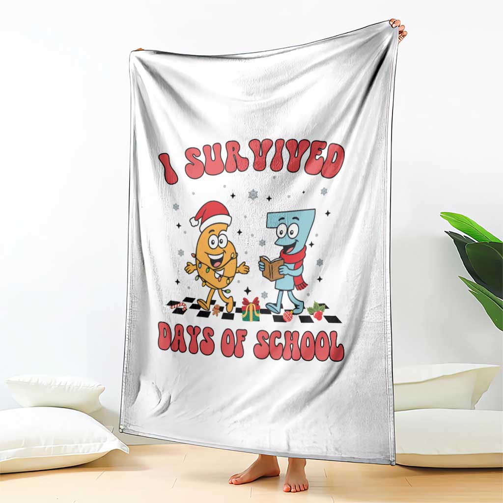 67 Six Seven Christmas Meme Throw Blanket I Survived Days Of School - Wonder Print Shop