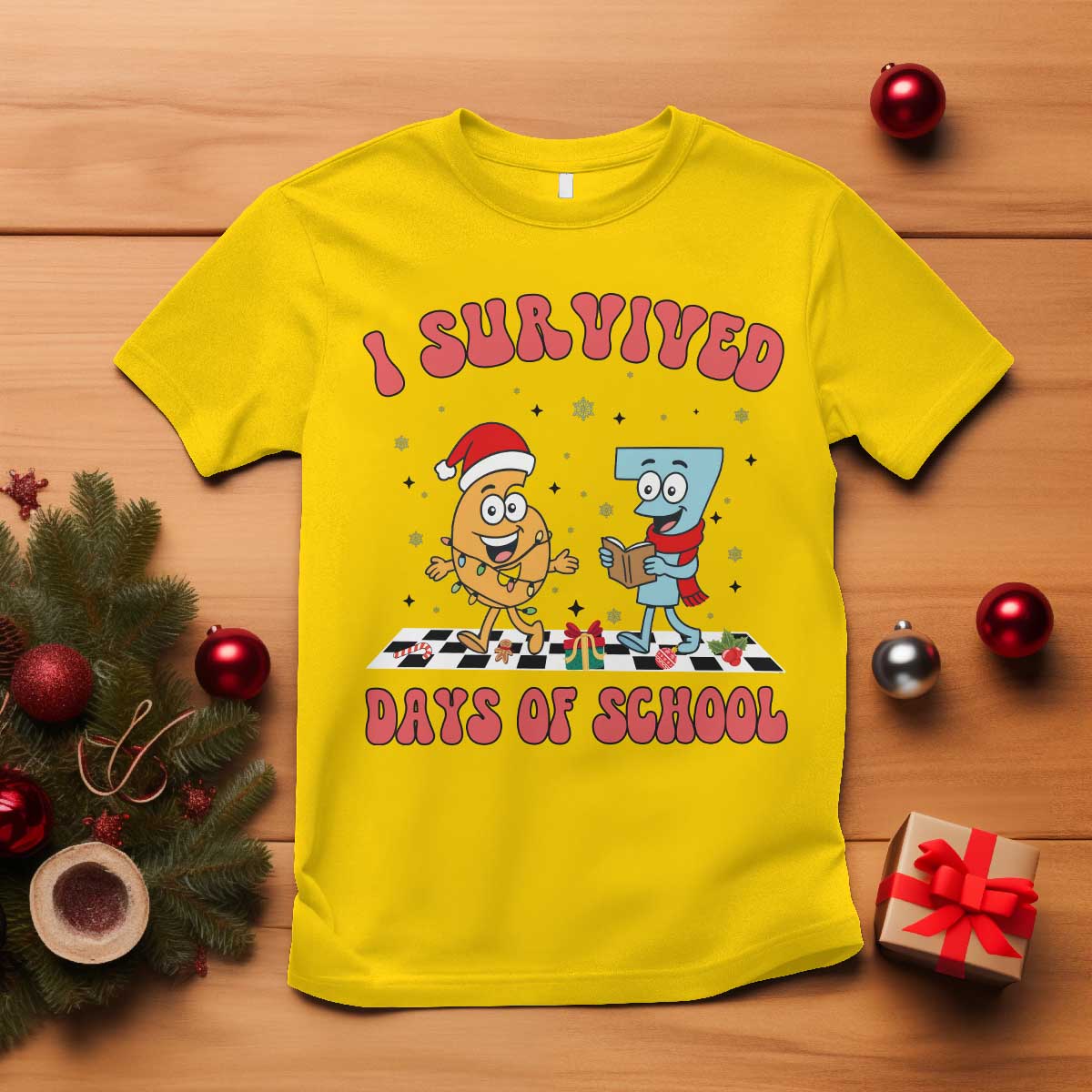 67 Six Seven Christmas Meme T Shirt I Survived Days Of School - Wonder Print Shop